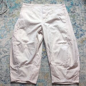 Pilcro for Anthropologie Casual Cream Wide-Leg Pants